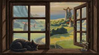 Ghibli Window | Howl's Moving Castle | Studio Ghibli | Soft Piano | Projector | HD | 借りぐらしのアリエッティ screenshot 4