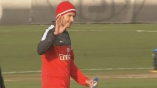 David Beckham Trains With Paris Saint Germain For The First Time