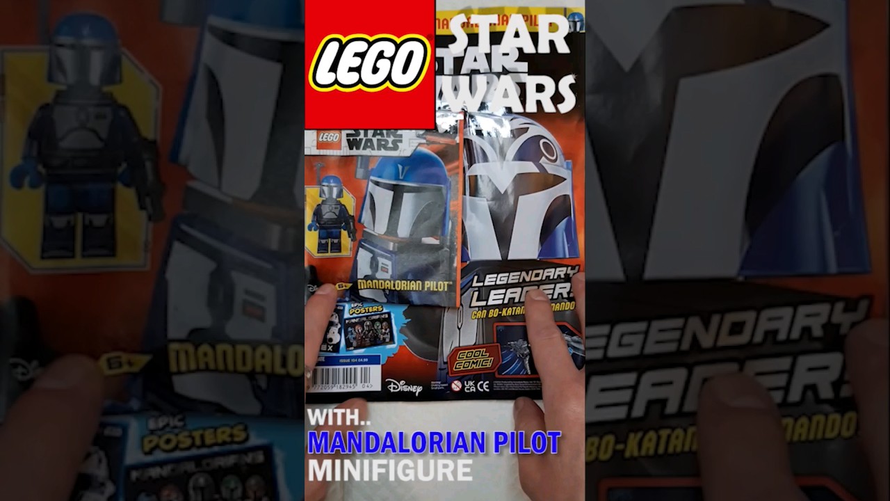 NEW MANDALORIAN PILOT MINIFIGURE in LEGO STAR WARS Magazine Issue 104 rare build ahsoka clones