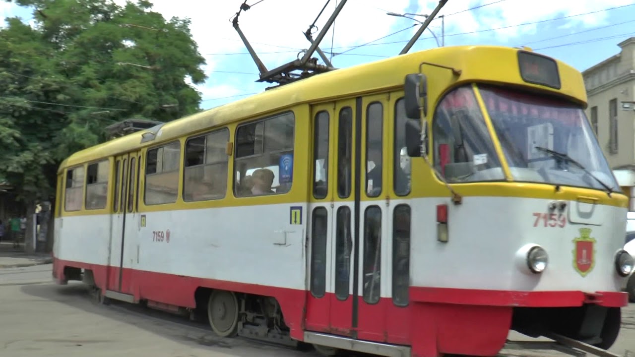 TRAMS IN ODESSA UKRAINE JULY 2018,Оде́са