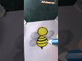 how to draw a bee