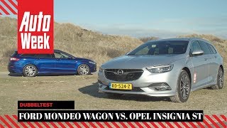 Ford Mondeo Wagon vs. Opel Insignia ST - AutoWeek Dubbeltest - English subtitles