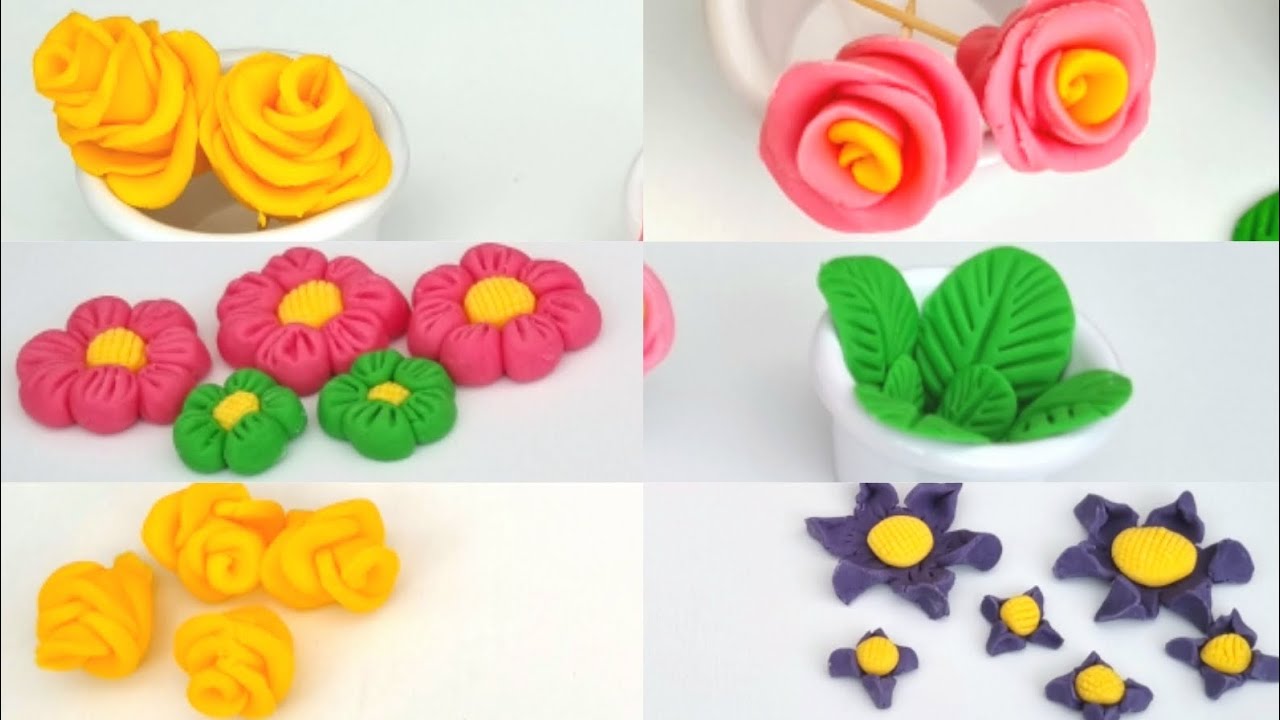How to make Simple Handmade fondant flowers for BeginnersNo moulds No