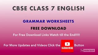 CBSE Class 7 English Grammar Worksheets | Free PDF screenshot 4