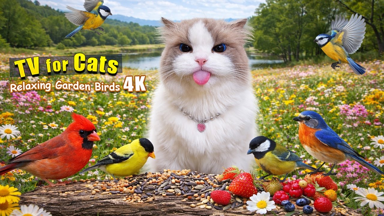 🔥 Cats Can’t Stop Watching 😺🐦 3 HOURS Ultimate Cat TV | Colorful Birds, Seeds & Relaxing Nature 4K