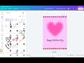 How to create a Valentine's day card on Canva। Step by step ✨