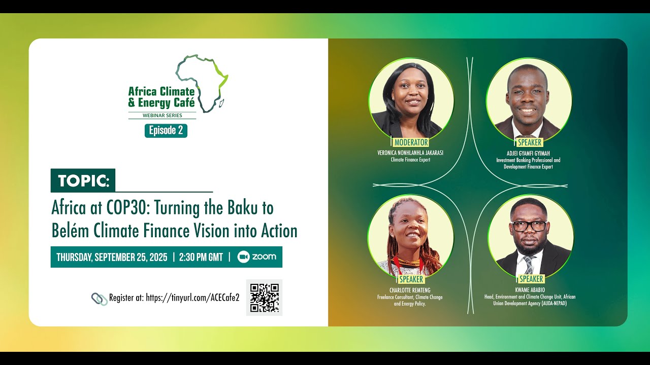 Africa at COP30: Turning the Baku-to-Belém Climate Finance Vision into Action.