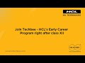 Techbee  hcls early career program  assured job program  join hcl technologies after class xii