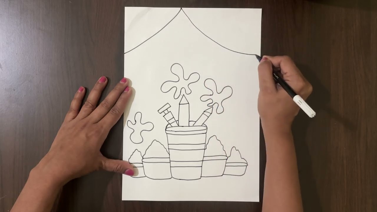 Happy Holi drawing | Holi Special Drawing#shorts#shortvideo#youtubeshorts#short#holifestival #art 