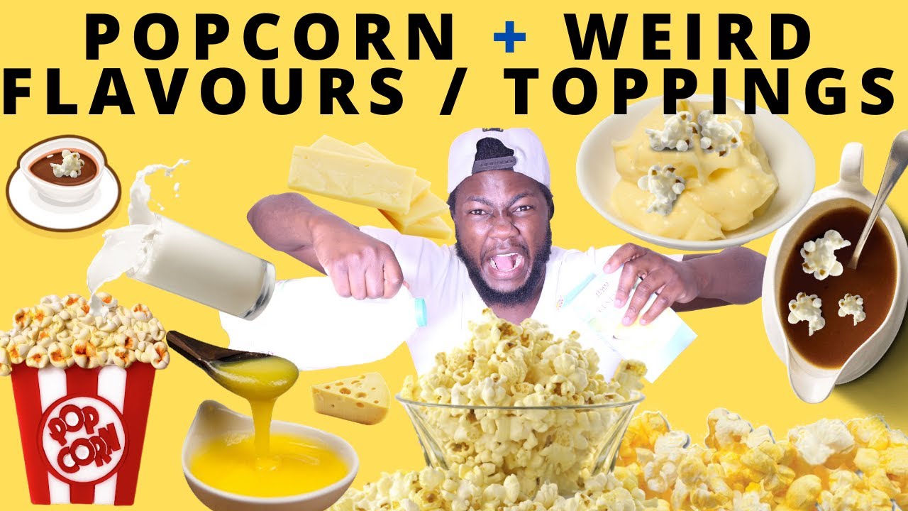 Eating WEIRD Food Combinations - 4 Strange Flavoured Popcorn - YouTube