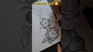 Border design for project || Flower pencil drawing #design #shorts #drawing