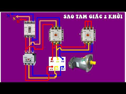 Video Mạch Sao tam giác dùng 2 khởi động từ mạch động lực - youtube