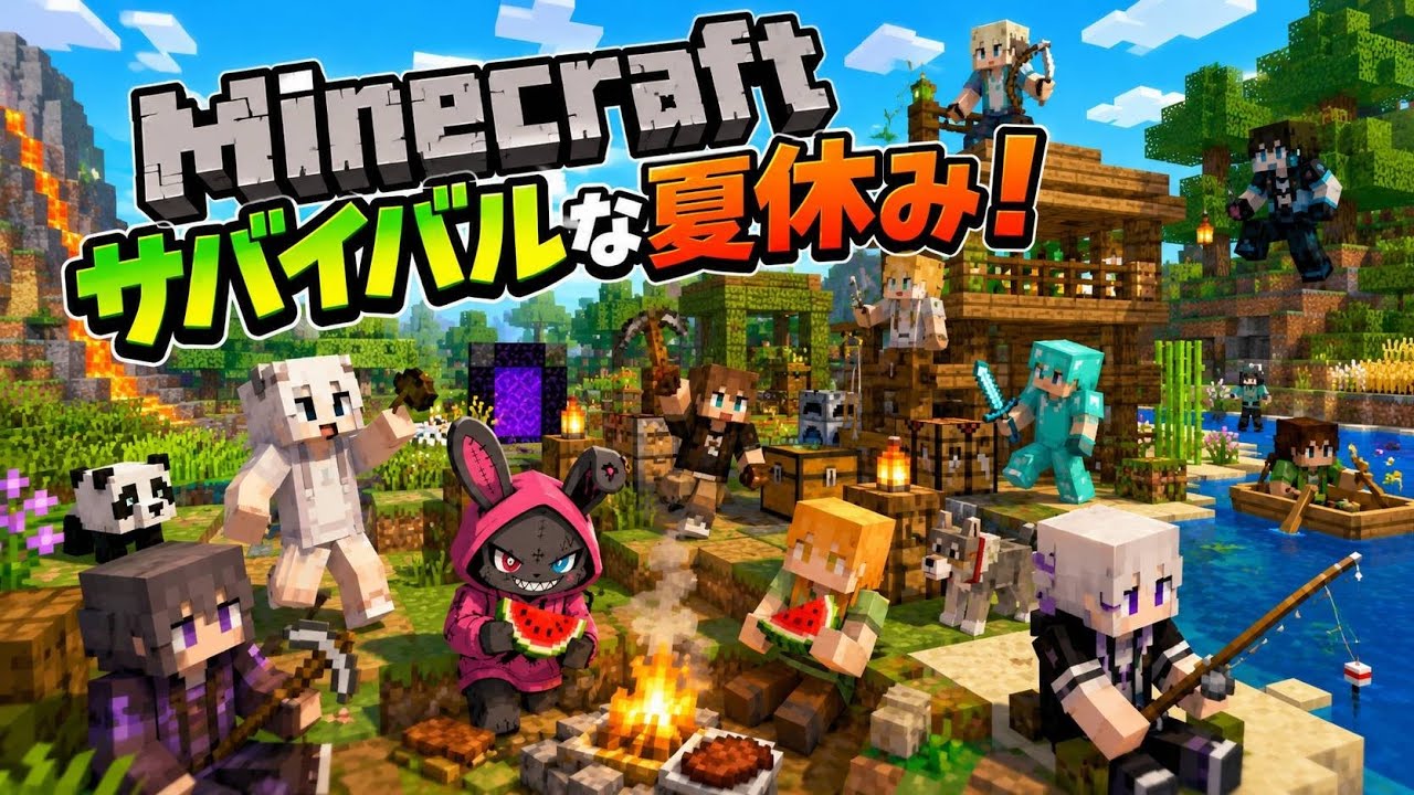 【マイクラ】参加型サバイバルな夏休み！初見さん歓迎！ #minecraft #ゲーム実況