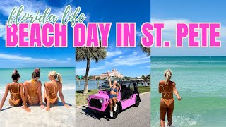 Beach Day Vlog: Life in Florida, Pink Car Rental, Reading, Tanning
