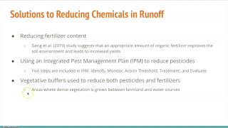 Agricultural Runoff: Problems and Solutions