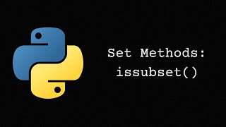 Set Methods issubset() Di Python #dreaviam #coding #programming #python