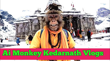 बंदर का केदारनाथ ब्लाग -AI  Monkey Viral video in Kedarnath Yatra / Ai Monkey Vlog / Ai Monkey Vlogs