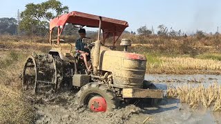 Mahindra New 4wd Tractor Working In Mud Excellent | Tractor Video 