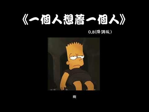 一个人想着一个人 0.8 降调版 「我一個人的失眠 一個人的空間」