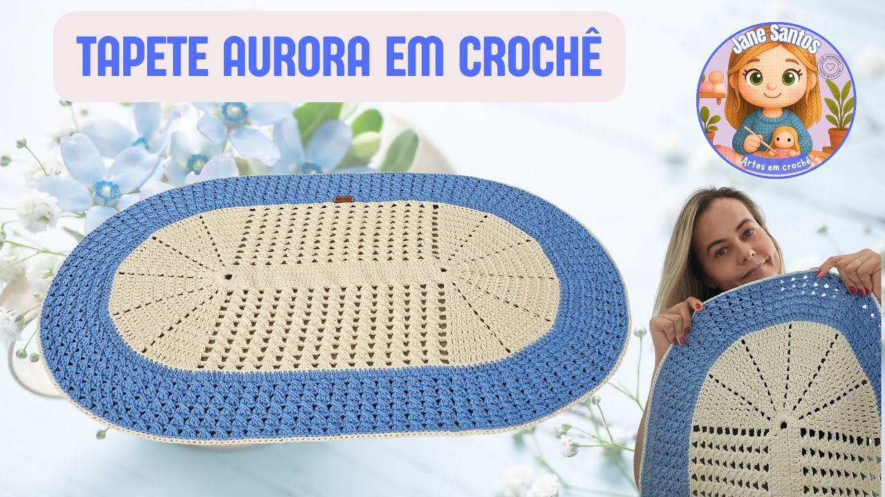 Tutorial Tapete Aurora em Crochê - passo a passo - Lindo e Fácil de fazer