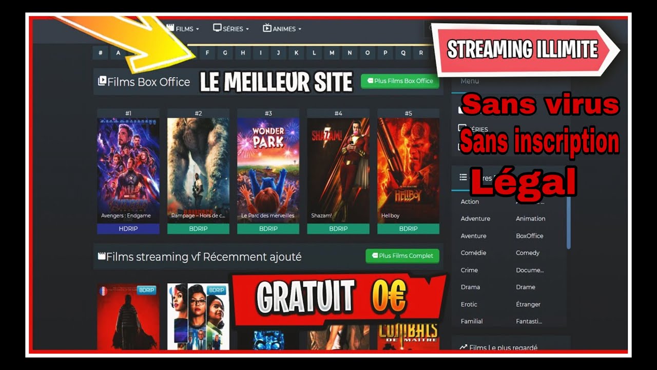 Comment regarder TOUS les films et séries gratuitement ,légalement et