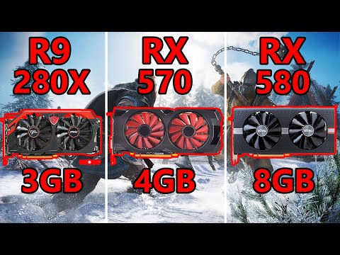 R9 280X Vs RX 570 Vs RX 580 - 8 Games Tested On 1080p