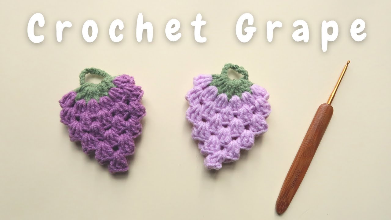 Crochet grape keychain ornament | Crochet tutorial - YouTube
