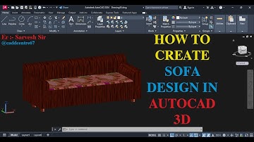 Making sofa by Autocad 3D | Autocad 3D Tutorial - Sofa Set Modeling + Rendering | create sofa design