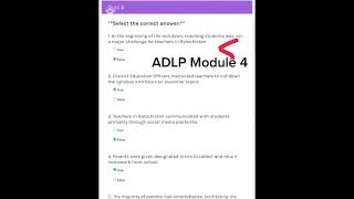 ADLP Module 4