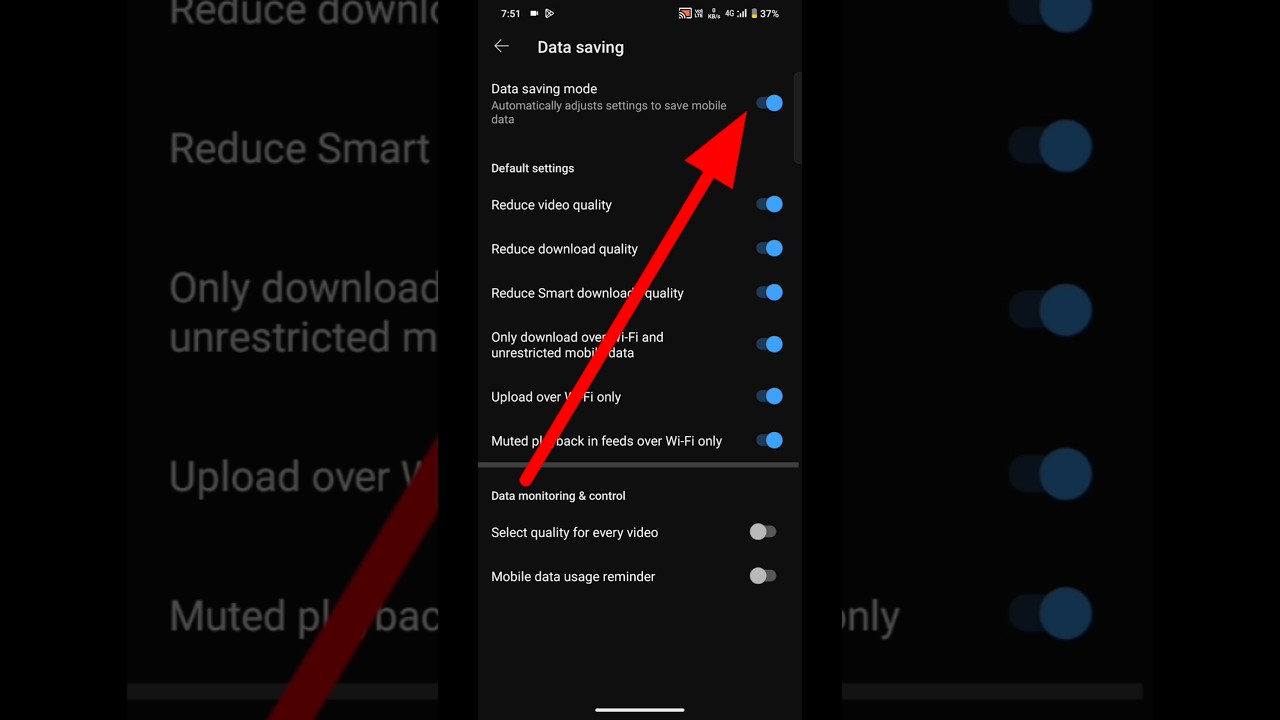 Youtube data saver settings hindi tricks 💥 