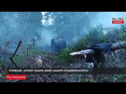 ლენტეხში, სოფელ ზესხოს ტყეში ხანძარი ლიკვიდირებულია