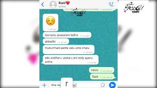 #teluguchts || ROAMTIC CHAT WITH NEW COUPLE|| WHATSAPP CHATTING || 😍😍BOLD CHAT SEASON 2||PART-21|| screenshot 5