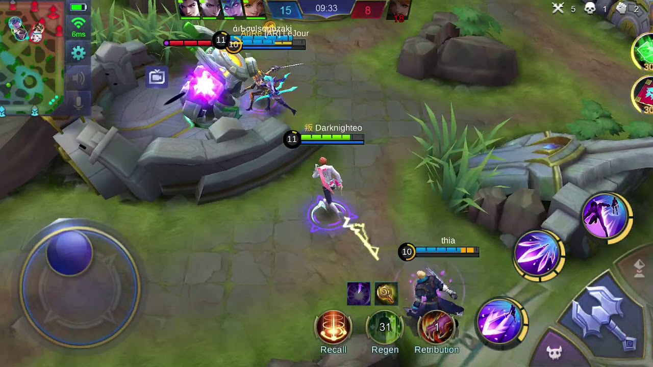 Gusion (Dangerous Liason) Painted Skin Gameplay [Mobile legends Bang Bang]