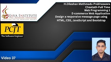 Web Programming 1| Task 37| eShop | 1st year | Java Institute | Dileshan