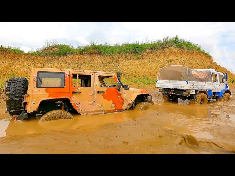 Mud Wars RC Cars Battle on Extreme Mud Terrains - Mercedes, Ford, Jeep, Chevrolet and Land Rover!