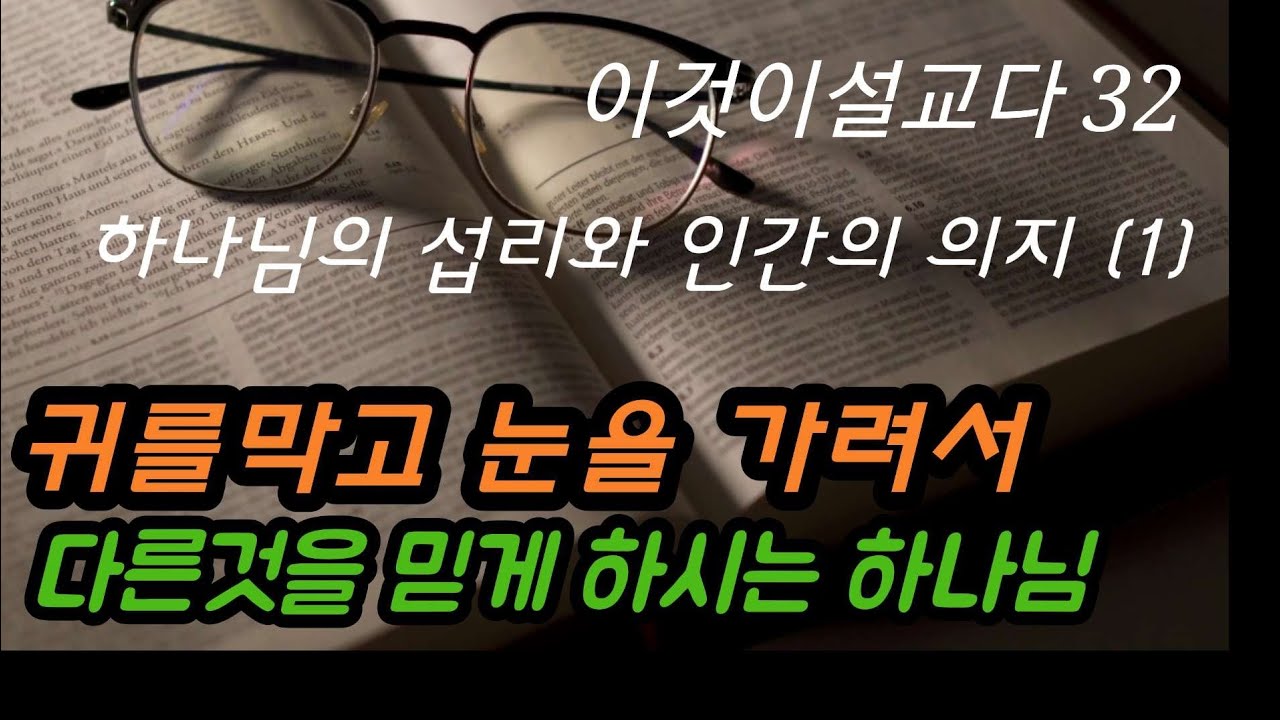 하나님의 섭리와 인간의 의지 (1) 강해설교의 진수 최고의 성경해석 32