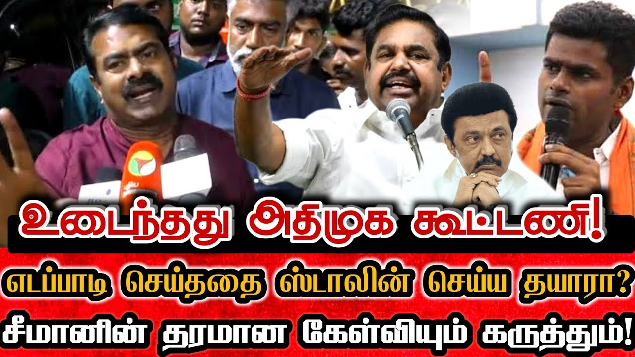 பாஜகவை விரட்டிய அதிமுக! சீமானின் அதிரடி கருத்து! | Seeman About Aiadmk Bjp Alliance Broke Annamalai