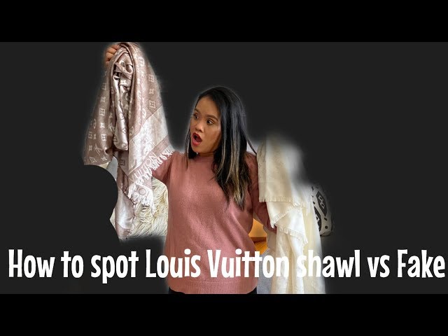 Real vs. Fake Louis Vuitton scarf. How to spot counterfeit Louis V