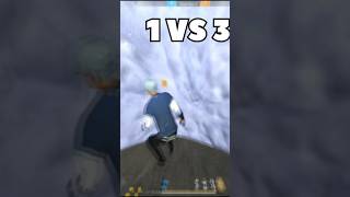 1 vs 3 Free fire #shortvideo #like #comment #semd #subscribe