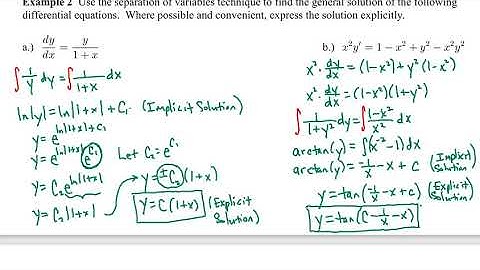 1.4 Separable Equations and Applications