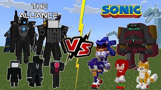 Skibidi Toilet The Alliance VS Sonic the Hedgehog [Minecraft PE]