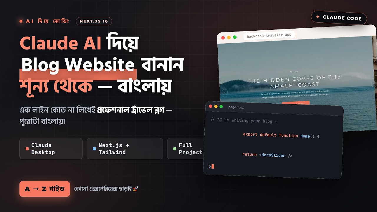 Create a complete Blog Website with Claude AI | No Code | Next.js Full ...