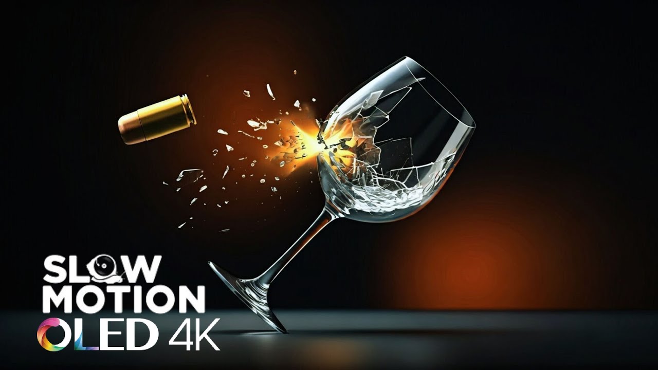 Wine glass Breaks Slow-motion 8K Video , 4k Video