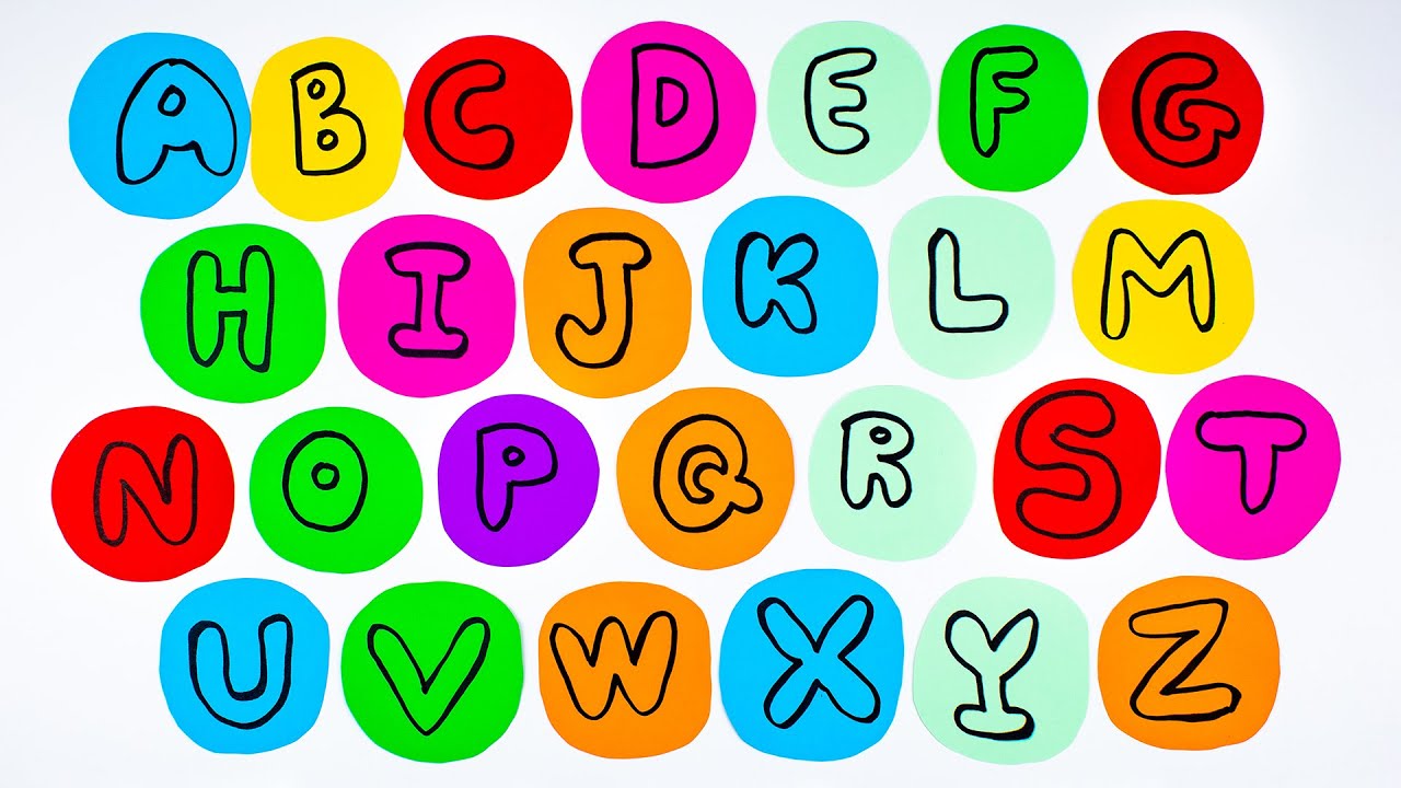 Рисуем Английские Буквы на Яркой Цветной Бумаге!