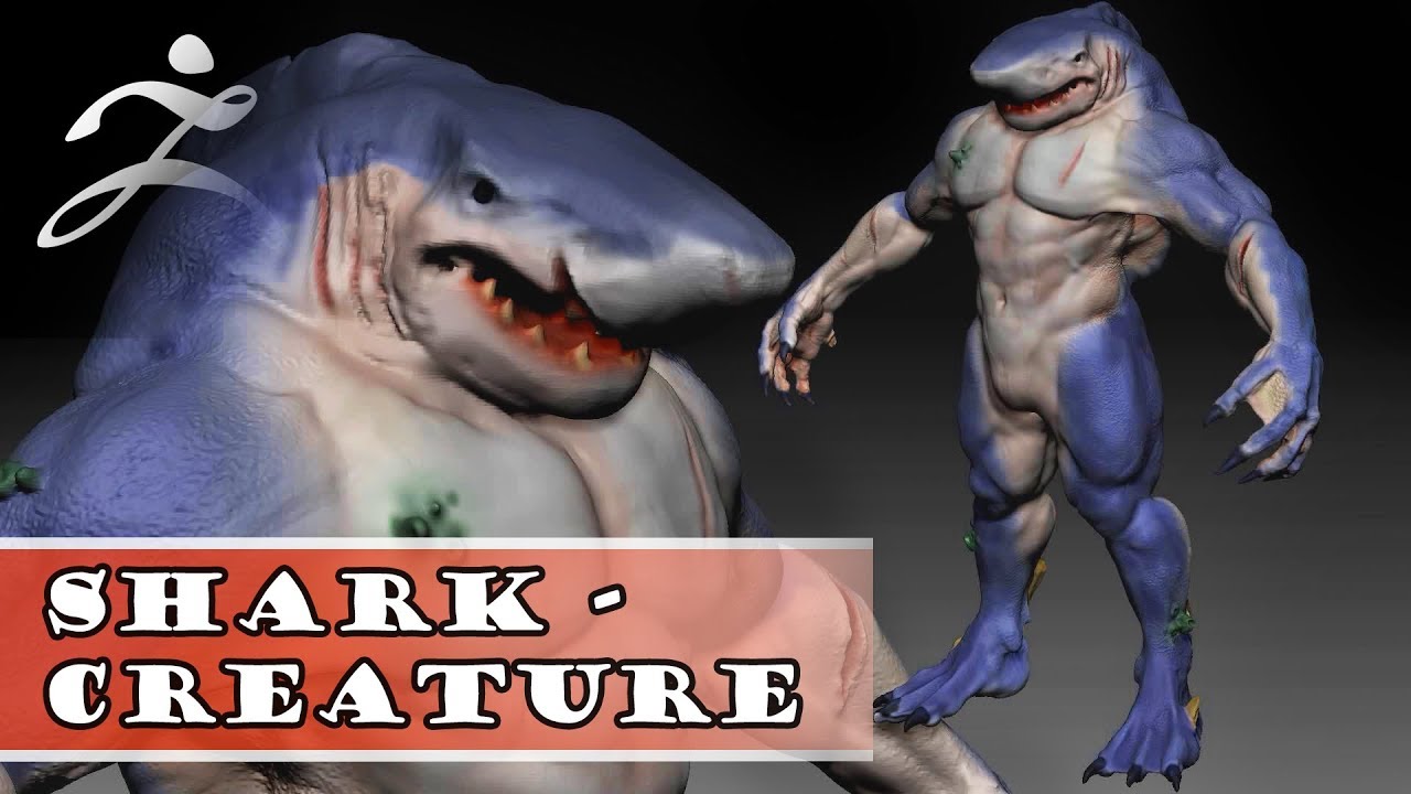 shark boy zbrush