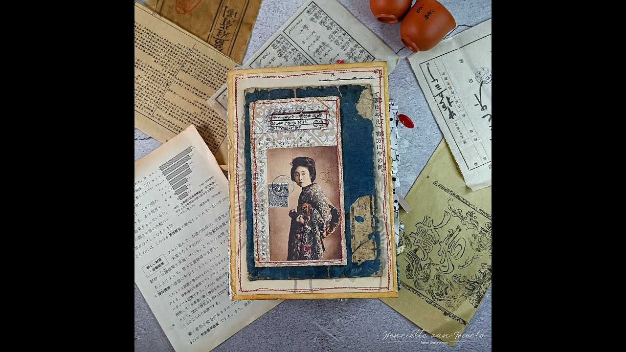 Japanese themed junk journal using digital kits from
