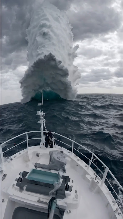 giant waves in the Atlantic Ocean #ocean #waves #atlanticocean #шторм #storm