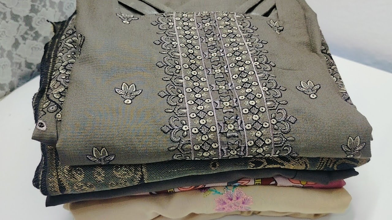 Embroidery patch work suits designs/ branded winter dress designing ideas/how to design brand suit