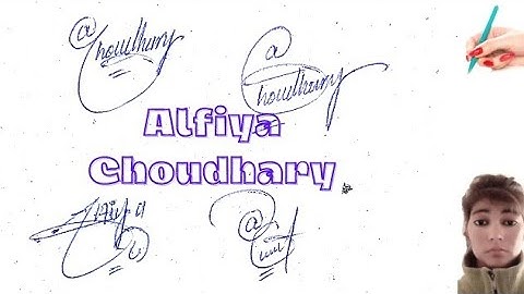 Alfiya Choudhary name signature with arooj