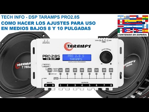 TECH INFO - HOW TO SET UP THE TARAMPS PRO2.8S DSP FOR 8 AND 10